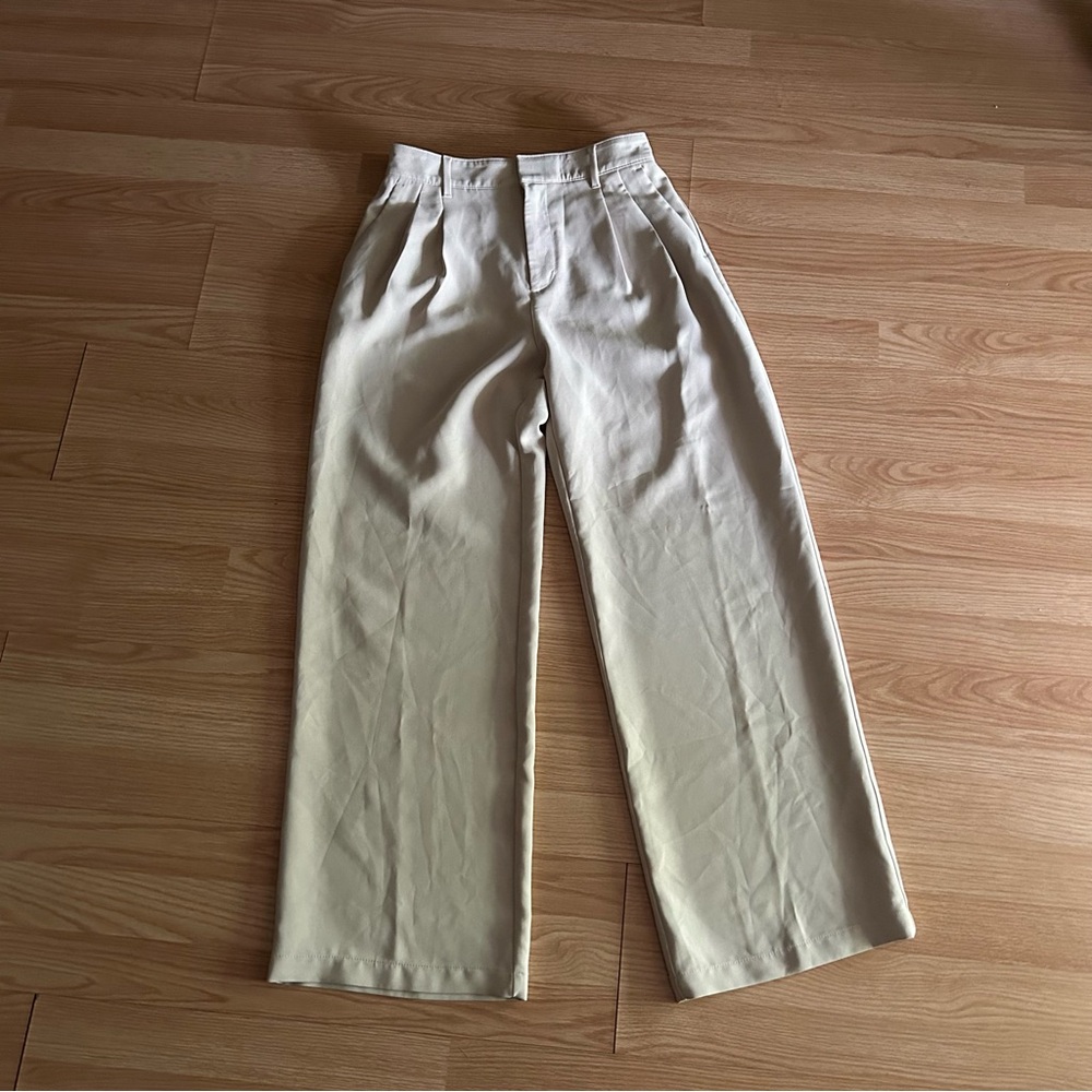 Gap High Rise Trousers Pleated Wide Leg Size 6